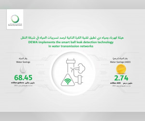 كهرباء-ومياه-دبي-تطبق-تقنية-الكرة-الذكية-لرصد-تسريبات-المياه-في-شبكة-النقل